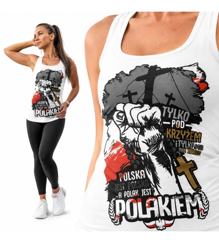 Damski tank-top TYLKO POD KRZYŻEM